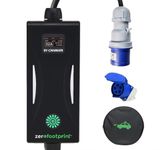 ZFP ZeroFootprint 7.4 kW Portable Charger for EV Cars | Charger + Bag + 32A Socket | Single Phase | Display Screen | IP67 | Adjustable Current | All Safety Protections | Upto 5 Years Warranty*