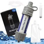 WDEC Waterfilter for Outdoor & Camping, Personal Water Filter for Hiking, Camping, Travel and Emergency Preparedness, Outdoor Survival Equipment, Mini Water Filtration System, 99.9% Bacteria Removal