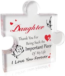 Yalozziwu Appreciation Gifts for Women, Acrylic Puzzle Plaque Thank You Gift, Inspirational Keepsake for Daughter Valentines Birthday Gift from Mom