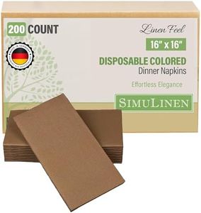 SimuLinen Copper Linen Feel Disposable Dinner Napkins - Elegant Cloth-Like Airlaid Paper Wedding, Kosher, 16"x16", Box of 300