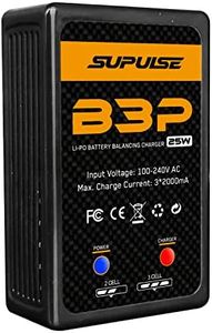 SUPULSE Lipo Charger 2X Faster Quick Charge 25W 2S-3S RC Balance Charger AC 7.4-11.1V Upgrade Version B3 Pro Compact RC Battery Lipo Charger (B3Pro)