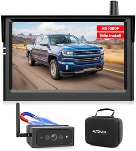 AUTO-VOX Camera de Recul sans Fil Magnétique 5" – Grand Angle 1080P, Vision Nocturne IR, IP69K Étanche – Portable avec Sac de Transport pour Camping-Car, Camion et Caravane (Aide au Stationnement)