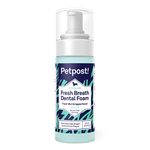 Petpost | Fresh Breath Foam for Dogs - Mint & Apple Flavored Dental Solution That Eliminates Bad Breath - Natural Tooth Cleaning Treatment 147 ml