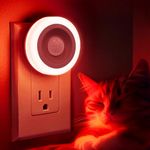 Briignite Motion Sensor Night Light Red, [2 Pack] Night Lights Plug into Wall, Auto On/Off Motion Activation Nightlight, Energy-Saving 0.6W LED Red Light Night Light, Ideal for Kids, Bedroom, Bathroom