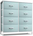 Sorbus Kids Dresser with 8 Drawers - Storage Unit Organizer Chest for Clothes - Bedroom, Kids Room, Nursery, & Closet (Aqua, 31.5 x 12 x 32-8 Drawer)