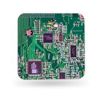 Computer Circuit Board Design Drinks Coaster. PC Motherboard Image Geeky Tech Gift.