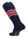 TCK Performance Baseball/Softball Socks Pattern D (Navy/White/Scarlet, Medium)