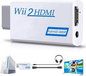 Gamer Gear Wii to HDMI Converter, Wii to HDMI for HD Video Audio Output with 3.5mm Audio Jack, Supports All Wii Display Modes 1080P 720P, Wii, Wii U, HDTV, Monitor, PAL