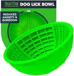 Mighty Paw Dog Lick Bowl | Interactive Slow Feeder Puzzle for Anxiety, Calming and Boredom. Wobbles Or Stays Put. Works W/ Soft Food & Supports Oral Health. Dishwasher Safe BPA Free Silicone