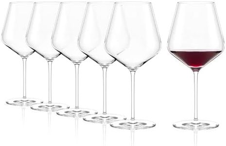 Stölzle Lausitz Burgundy Glasses Starlight Set of 6, 27.75 oz – Elegant Lead-Free Crystal Red Wine Glasses for Burgundy & Pinot Noir – Dishwasher-Safe, Shock-Resistant for Aroma Focus & Stylish Dining