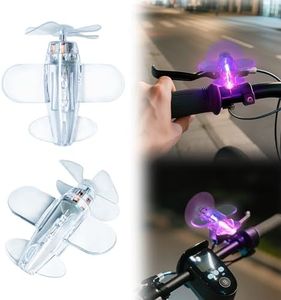 Electric Bicycle Decorative Ornament, Light up LED mini Airplane Model (Clear)