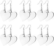 Valyria 6 Pairs Sublimation Earring Blanks Heat Transfer Wire Hooks Earrings for Jewelry Making DIY Craft