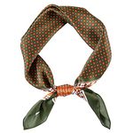 GERINLY Stylish Cowboy Neckerchief for Men 27 Inch Neck Bandana Retro Rock Head Scarf for Music Festival Ascot (Armygreen)