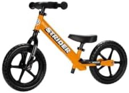 Strider - 12 Sport Kids Balance Bike, No Pedal Training Bicycle, Lightweight Frame, Flat-Free Tires, For Toddlers and Children Ages 18 Months to 5 Years Old, Orange