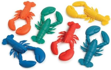 Genuine Fred PARTY PINCHERS Lobster Drink Markers Set of 6 Silicone Drink IDs Food-Safe, Easy to Clean, Reusable Fits Most Stemware