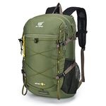 SKYSPER Foldable Hiking Backpack 30L Lightweight Travel Rucksack Packable Daypack Carry-on Backpack for Women Men(Green)