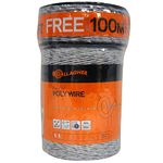 Gallagher Electric Fence Poly Wire | Bonus Pack - 1312 Ft Plus Free 328 Ft Roll | 6 Stainless Steel Strands for Reliable Conductivity and Rust Resistance | 1/16" Diameter Polywire | UV Resistant