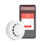 DEVIANT Smart Smoke Detector with WiFi & Bluetooth Connectivity - 90dB Alarm and Mobile App Notifications