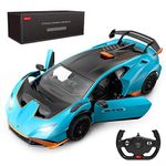 Lamborghini RC Car Rastar R/C 1/14 Lamborghini Huracán STO Model Car Blue Lamborghini Toy Car 2.4Ghz Remote Control Car for Boys 8-12