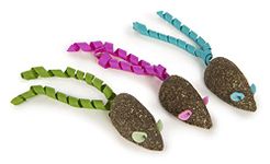 SmartyKat, Magic Mice, Cat Toys, Compressed Catnip Toys, Pure, Potent, Mess-Free, with Ribbons, Set of 3