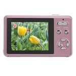 wendeekun Digital Camera, FHD 1080P 40MP Vlogging Camera with 16X Digital Zoom, 2.4 Inch IPS Screen Mini Video Camera, Portable Mini Cameras for Students, Teens, Kids, Adults, Beginners(pink)