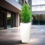 YUCCABE ITALIA FOXB TK 24 INCH Pots for Plants Highly Durable Polymers Lightweight Indoor Outdoor Plant Pots, Flower Pot Gamla Tree Planter Container Planters for Living Room, Balcony, Garden