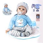 ZIYIUI Reborn Baby Doll 22 Inch Soft Silicone Reborn Doll Handmade Realistic Eyes Open Reborn Doll Real Life Looking Newborn Dolls Toys