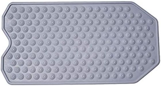 The Original Refinished Bathtub Mat - No Suction Cup Bath Mat, Designed for Textured and Refinished Bathtubs Made of Rubber Not Cheap Plastic, Great for Children and Elderly (Grey)
