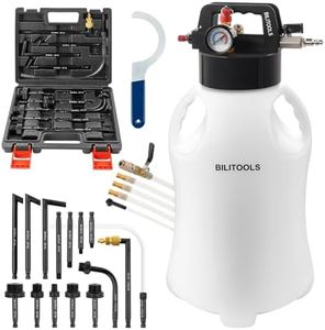BILITOOLS Transmission Fluid Transfer Pump, 8L (2.1 Gallons) Automatic Pneumatic Oil Fluid Extractor Dispenser ATF Refill Kit with 15 ATF Adapters