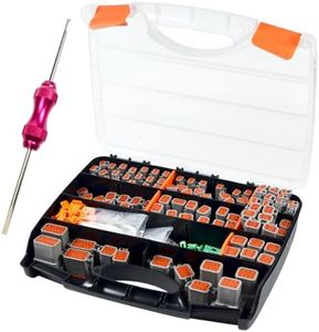 685 PCS Deutsch Connector Kit, 2 3 4 6 8 12 Pin Grey DT Connector with 16# Stamped Contacts, Deutsch Pin Connector Removal Tool, Waterproof Automotive Electrical Connector