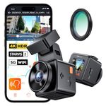 Vantrue E1 Pro 4K Mini Dash Cam Front - STARVIS 2 Night Vision with PlatePix™, HDR Car Camera, Built-in 5.8G WiFi GPS, Voice Control, 24/7 Buffered Parking Mode, Support 1TB Max