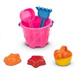 Baybee Sand Castle Building Beach Toys Set for Kids, Beach Sand Castle Toys - Activity Playset & Gardening Tool with Bucket| Kids Baby Toys| Sand Castle Beach Toys for Kids 3-10 Years (6PCS) Assorted