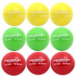 PowerNet 2.8" Weighted Hitting Batting Progressive Training Balls (9 Pack) | Build Strength and Muscle | Improve Follow-Through | Hand-Eye Coordination