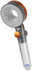 EASYmaxx Alcachofa de ducha con control de agua, hasta un 65% de ahorro de agua con función de ahorro y parada, 3 modos de chorro, spa, ducha de lluvia y turbo, ducha con presión de agua óptima, para
