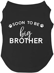 Soon to Be Big Brother Dog Tee Shirt Sizes for Puppies, Toys, and Large Breeds (Black)