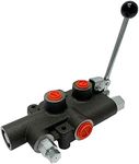 Hydraulic Log Splitter High Speed Control Valve 1 Spool 21 GPM Heavy Duty Hydraulic Valve, Durable Cast Iron Monoblock Body, SAE Ports, 4300 PSI for Use with Various Log Splitters