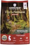 Addiction Viva La Venison Premium Grain-Free Dry Dog Food - Single Protein & Novel Meat with Probiotics - No Chicken, Beef, or Turkey - Ideal for All Dogs & Puppies 4lb