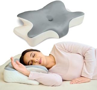 WELLGIVER Cervical Butterfly Pillow | Orthopedic Memory Foam for Neck & Shoulder Pain | Ergonomic Contour Design | Dual Height Support | Side Sleeper Pillow with Arm Rest - Pack of 1