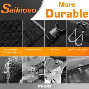 Sailnovo 20 Cu Ft Car Roof Bag – Foldable Soft Cargo Box with Straps & Hooks