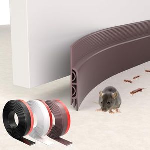 78" Door Draft Stopper for Bottom of Door, Under Door Gap Filler for Winter Cold Insulation, Door Sweep for Exterior & Interior, Weather Stripping Door Seal Blocker Noise Dust, Brown