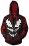 LGYCB Venom Hoodie Zip 3D Digital P