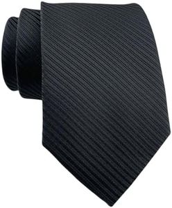 marysgift 3.15'' Ties for Men for Formal Business Party Tie, Black, 57.48" x 3.15"(146cm*8cm)