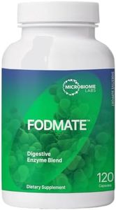 Microbiome Labs FODMATE Digestive Enzymes - Enzymes for Digestion, Occasional Mild Bloating Relief for Adults - Helps Break Down FODMAPs - Complement Low-FODMAP Protocols (120 Ct)