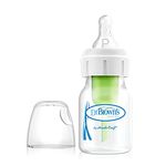 Dr Brown's Natural Flow Anti-Colic Narrow Baby Bottle, 2oz/60ml with Preemie Flow Teat, 1-Pack