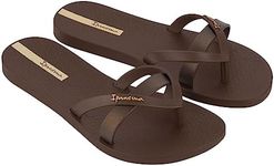 Ipanema Women's Kirei Flip Flops, Brown/Bronze, 5