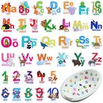 Chinco 36 Pieces Bathtub Numbers Stickers Decals Adhesive Tub Non Slip Stickers Removable Number Stickers for Kids Bathroom Shower and Bath Tub Accessories