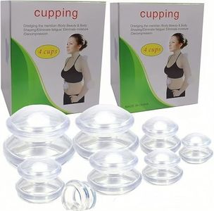 Silicone Cupping Set - Chinese Therapy Massage Suction Cups for Muscle Soreness, Pain Relief, Injury Recovery, Toning & Cellulite，Weight Loss White Transparent Pack of 9: 3 Sizes (3pc L, 3pc M, 3pc S)