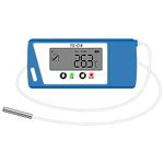 ThermElc TE-04 Temperature Data Logger with External Probe, Large Display,Pause Recording Function, Auto PDF& CSV Report, 35,000 Points, Temperature Recorder for Cold Chain Shipping, cold storage