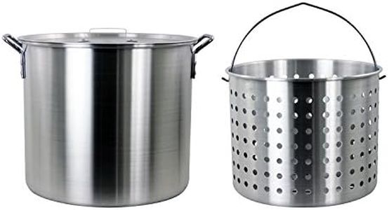 CHARD, Aluminum Stock Pot and Perforated Strainer Basket Set, 42 Quart