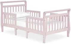 Dream On Me Emma 3-in-1 Convertible Toddler Bed in Blush Pink, Converts to Two Chairs and-Table, Low to Floor Design, JPMA Certified, Non-Toxic Finishes, Safety Rails